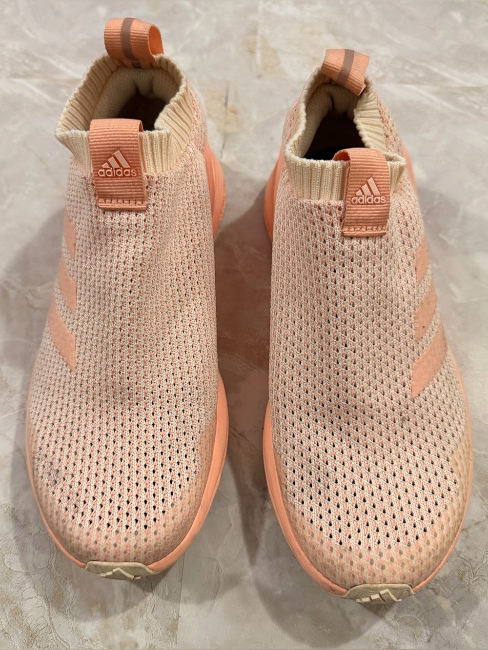 adidas Slip-On Knit Sneakers - Peach Pink